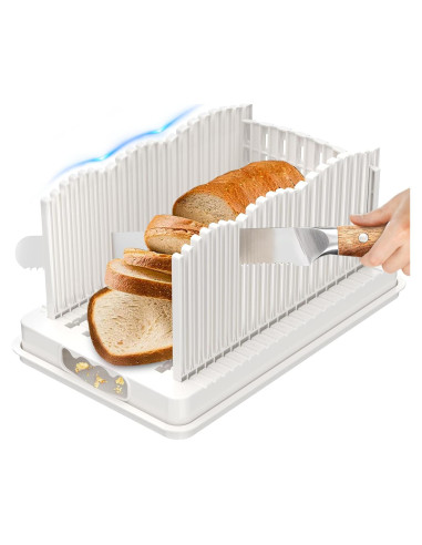 Cortador de Pan CMDZHF Ajustable con Recogedor de Migas