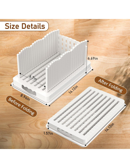 Cortador de Pan CMDZHF Ajustable con Recogedor de Migas