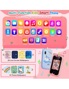 Teléfono Inteligente para Niños SOMIVOT KP06 Doble Cámara Azul 2