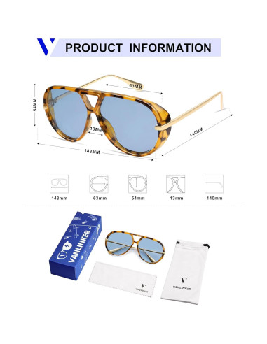 Gafas de sol aviador polarizadas VANLINKER retro UV400