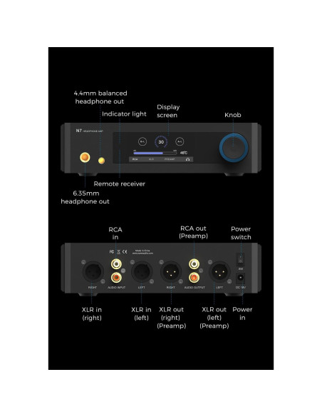 Amplificador de Auriculares Aune N7 Clase A Discreto 1.93kg