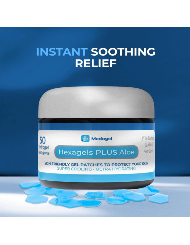 Hexagels Plus Aloe Vera - Parches de hidrogel 200 unidades
