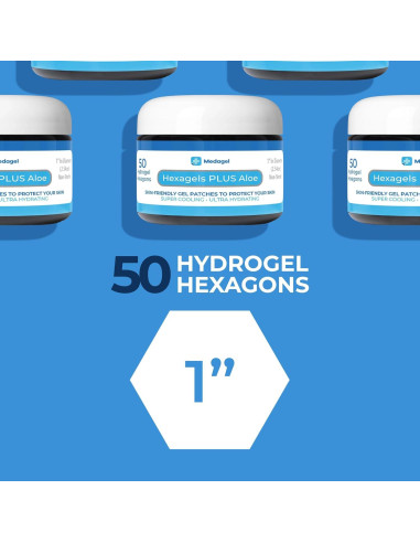 Hexagels Plus Aloe Vera - Parches de hidrogel 200 unidades