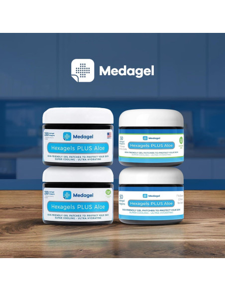 Hexagels Plus Aloe Vera - Parches de hidrogel 200 unidades