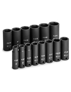 Juego de Enchufes de Impacto Profundo 1/2" Capri Tools 14 Piezas