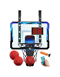 Aro de Baloncesto Mini QDRAGON con 7 Luces LED Ajustable