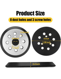 Almohadilla de Reemplazo 5" Metal Dincerpen para Lijadoras 2