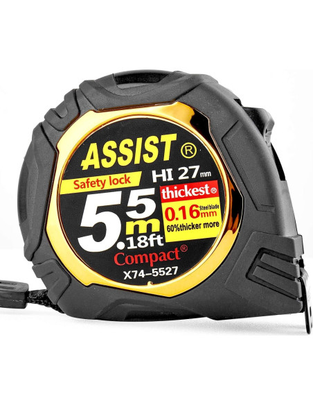 Cinta Métrica ASSIST Pro 5.5M Doble Escala Profesional