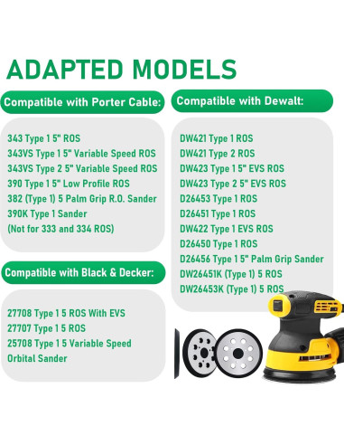 Almohadilla de Lijado 5" Klypticfit para DeWalt DW420 DW421