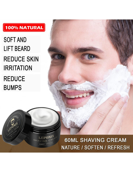 Kit de Afeitado Leponix - Navaja Recta, Jabón y Brocha