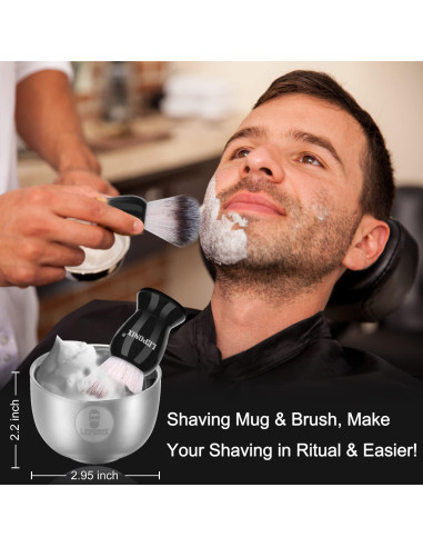 Kit de Afeitado Leponix - Navaja Recta, Jabón y Brocha