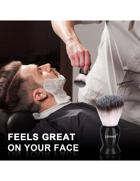 Kit de Afeitado Leponix - Navaja Recta, Jabón y Brocha