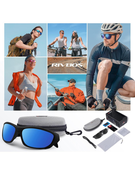 Gafas de sol RIVBOS polarizadas UV400 para deportes y aire libre