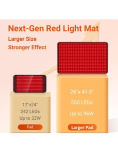 Almohadilla de Terapia de Luz Roja Comfytemp 105x66 cm 560 LEDs 96W 2