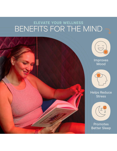 Sauna Portátil LifePro LP-RVFYDX-BLK con Luz Roja y Vapor