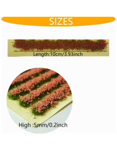 Tiras de Arbustos Miniatura Cayway 10 cm Rosa y Rojo - 2 Piezas 2