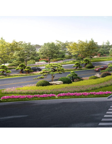 Tiras de Arbustos Miniatura Cayway 10 cm Rosa y Rojo - 2 Piezas