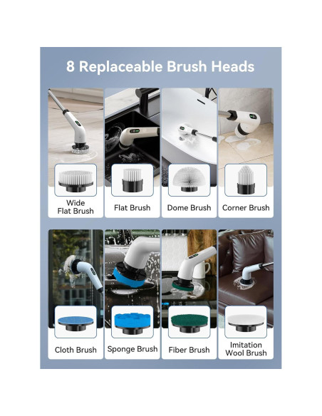 Limpiador Eléctrico de Baño Mesqool CB1001 - 120 Min Uso