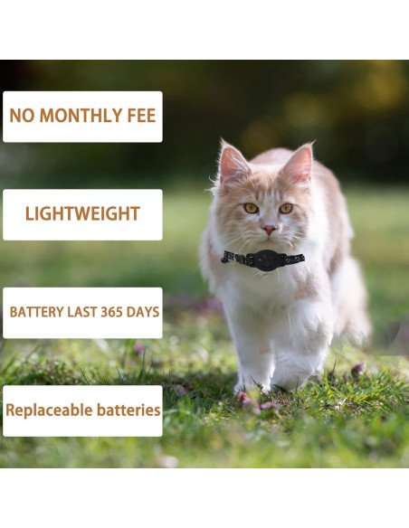 Collar GPS para Gatos EGLANCLIFM con Bluetooth Doble y Batería Larga