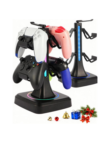Soporte para Controladores y Auriculares RGB Yichenkeji 29 cm