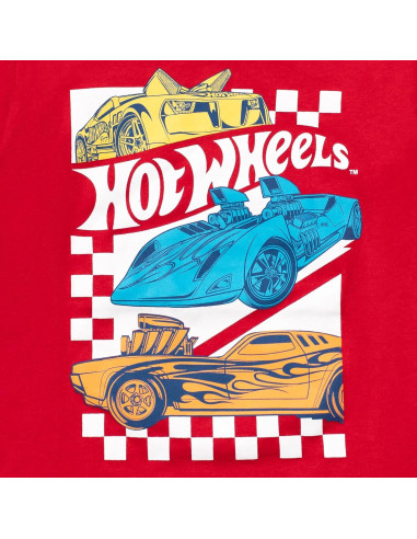 Camiseta de Manga Larga Hot Wheels para Niños 2T Gris/Rojo