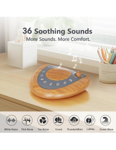 Máquina de Sonido Mesqool CR1007PRO con 36 Sonidos Relajantes 2