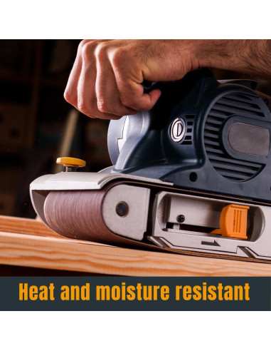 Cintas de Lijado 3x18" POWERTEC 10 Piezas Grano 40/60/80