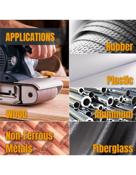 Cintas de Lijado 3x18" POWERTEC 10 Piezas Grano 40/60/80