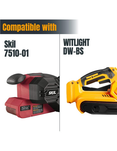 Cintas de Lijado 3x18" POWERTEC 10 Piezas Grano 40/60/80