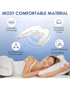 Protector Bucal Anti-Ruido OHALEEP - 4 Piezas, Tamaños Grandes y Pequeños 2