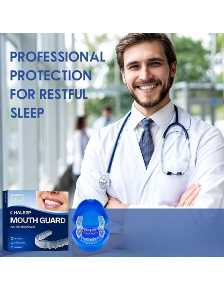 Protector Bucal Anti-Ruido OHALEEP - 4 Piezas, Tamaños Grandes y Pequeños