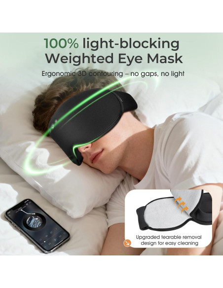 Máscara de Sueño ZHENYEMEI con Auriculares Bluetooth 3D