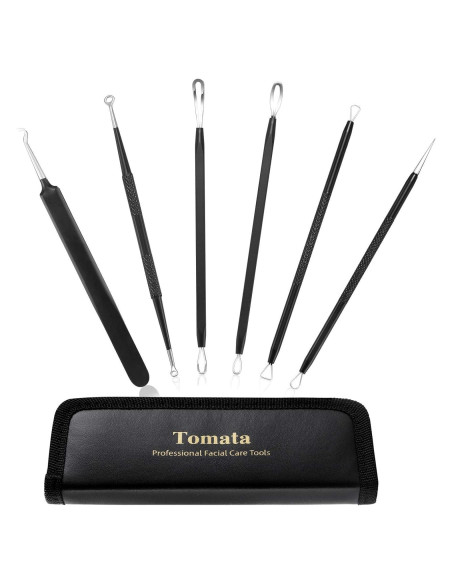Kit de Herramientas Extractoras de Puntos Negros Tomata - 6 Piezas Acero Inoxidable