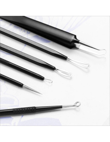 Kit de Herramientas Extractoras de Puntos Negros Tomata - 6 Piezas Acero Inoxidable