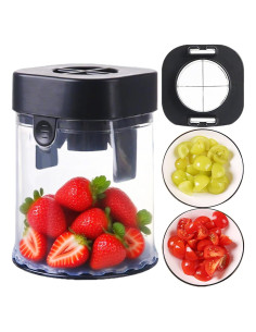 Cortador de Frutas y Huevos Kunovo de Acero Inoxidable Negro