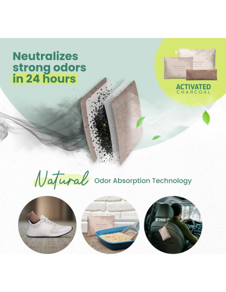 Absorbente de Olores Roonin Carbón Activado 5 Unidades 200g