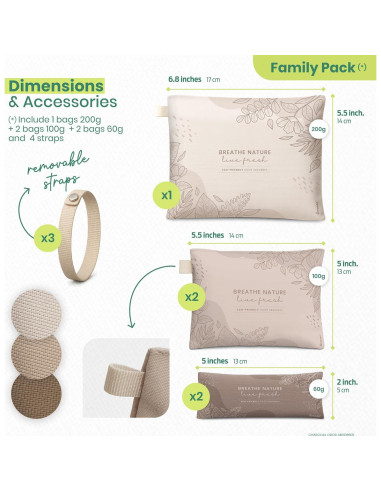 Absorbente de Olores Roonin Carbón Activado 5 Unidades 200g