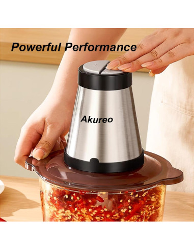 Picadora de Alimentos Eléctrica Akureo bz-01 2L 300W 2 Velocidades