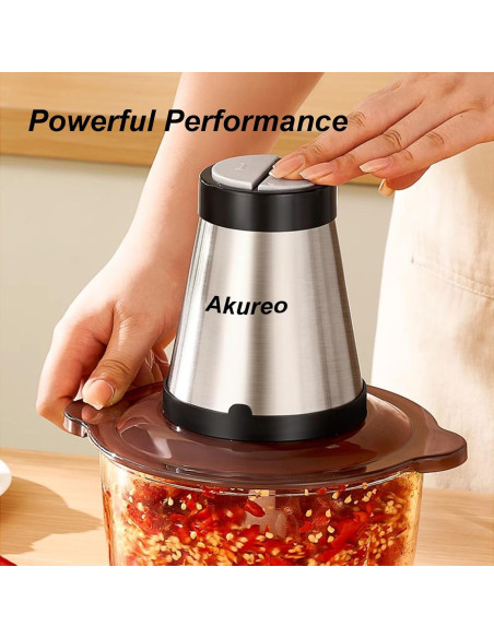 Picadora de Alimentos Eléctrica Akureo bz-01 2L 300W 2 Velocidades