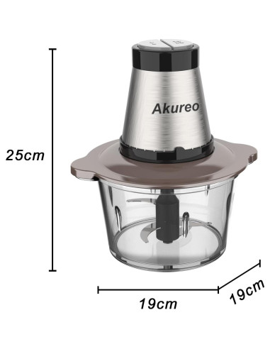 Picadora de Alimentos Eléctrica Akureo bz-01 2L 300W 2 Velocidades