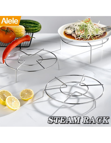 Rejilla de Vapor Alele Acero Inoxidable 6" (15.24 cm) 3 Piezas