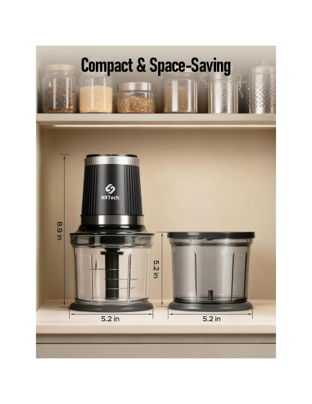 Procesador de Alimentos Eléctrico HXTech 2 Velocidades 1.72 kg