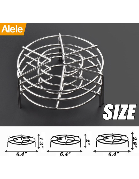 Rejilla de Vapor Alele Acero Inoxidable 6" (15.24 cm) 3 Piezas