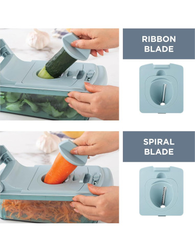 Cortador de Verduras Cook with Color YCHOP02 Azul 11 en 1