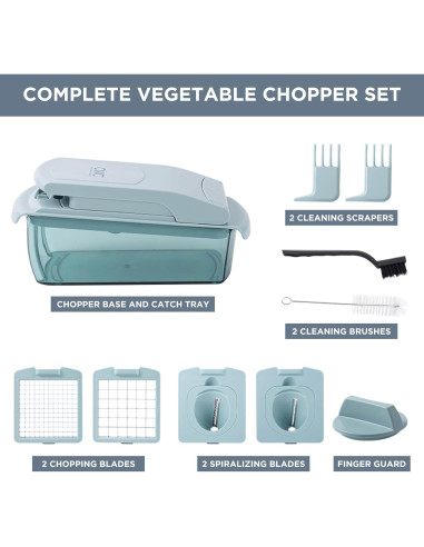 Cortador de Verduras Cook with Color YCHOP02 Azul 11 en 1