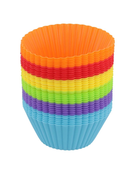 36 Moldes de Silicona Reutilizables YUENPUN para Cupcakes 6.99 cm