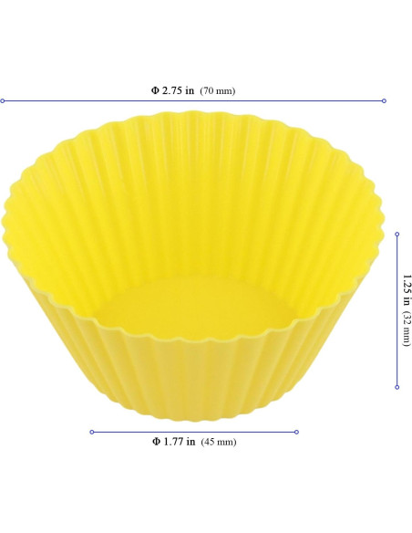 36 Moldes de Silicona Reutilizables YUENPUN para Cupcakes 6.99 cm