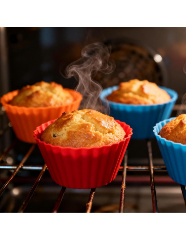 36 Moldes de Silicona Reutilizables YUENPUN para Cupcakes 6.99 cm