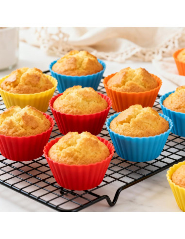 36 Moldes de Silicona Reutilizables YUENPUN para Cupcakes 6.99 cm