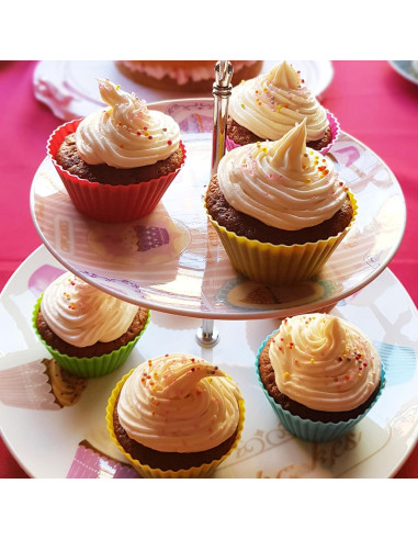 36 Moldes de Silicona Reutilizables YUENPUN para Cupcakes 6.99 cm